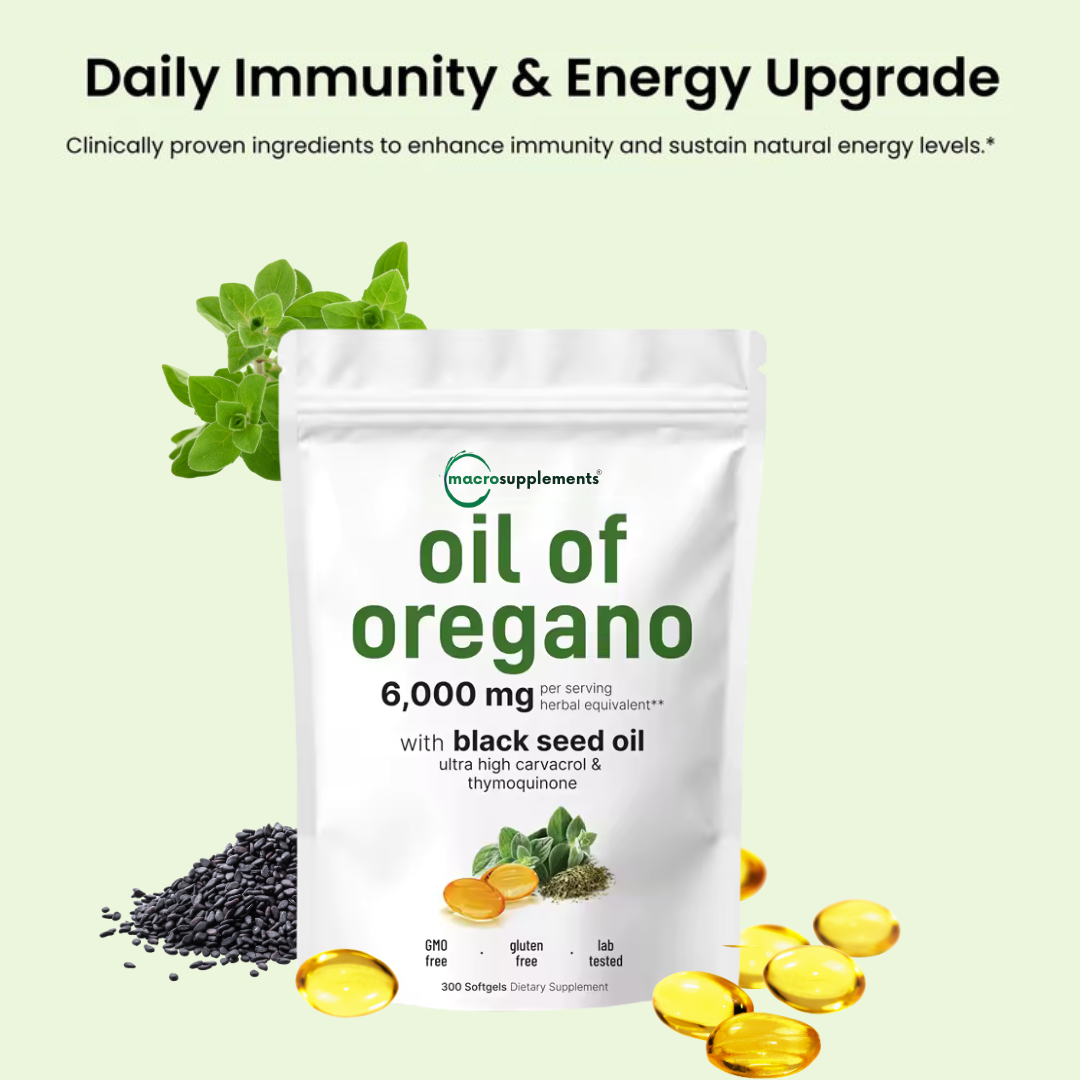 Oil of Oregano With Black Seed Oil Softgels