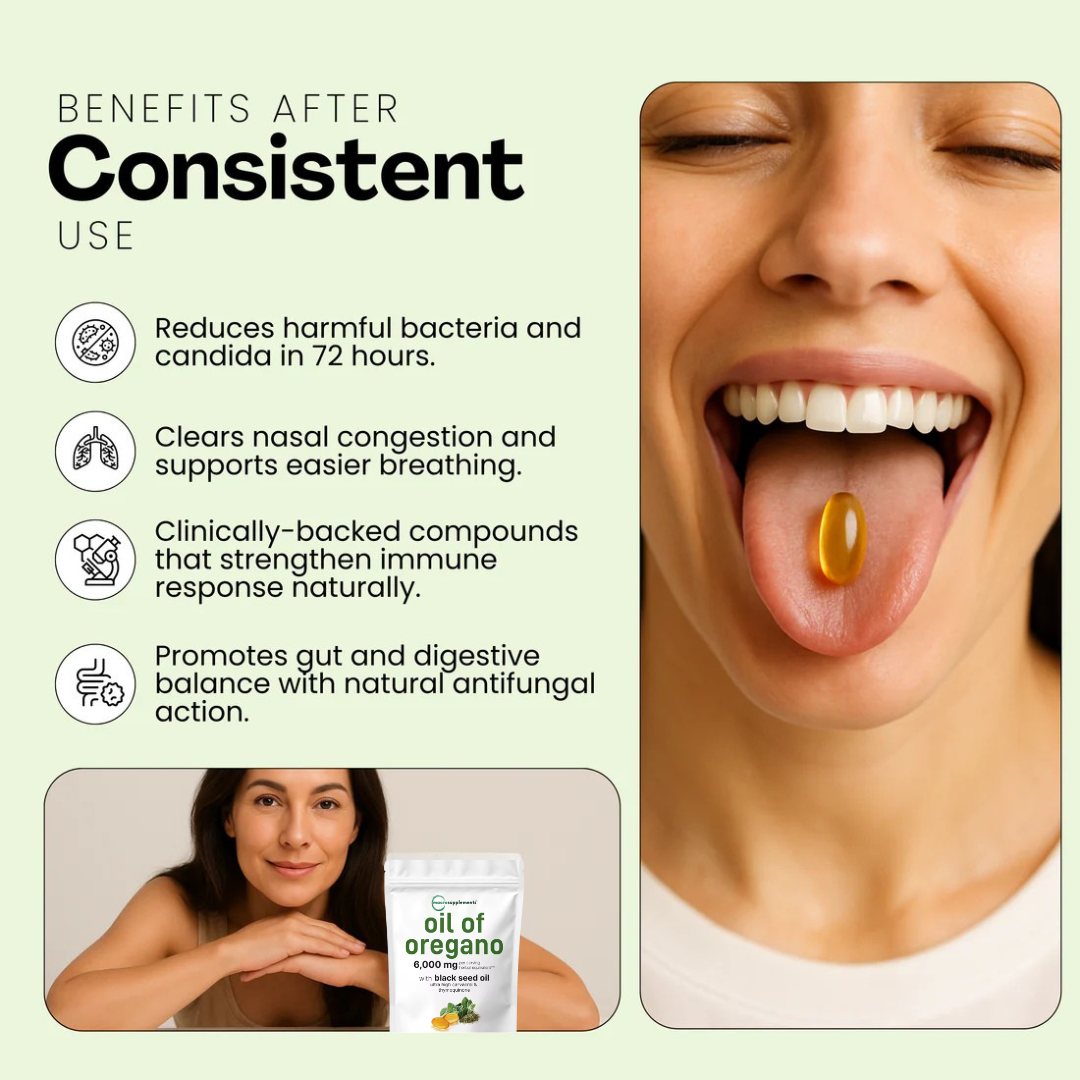 Oil of Oregano With Black Seed Oil Softgels