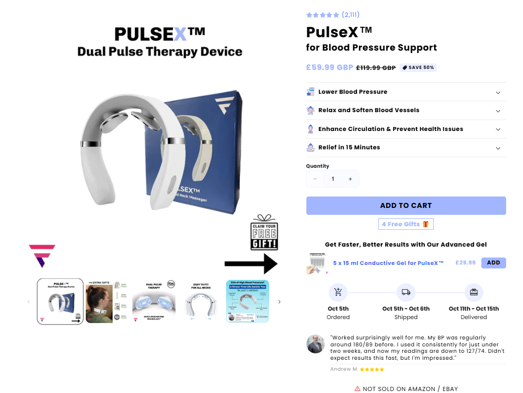 PulseX for Blood Pressure Support